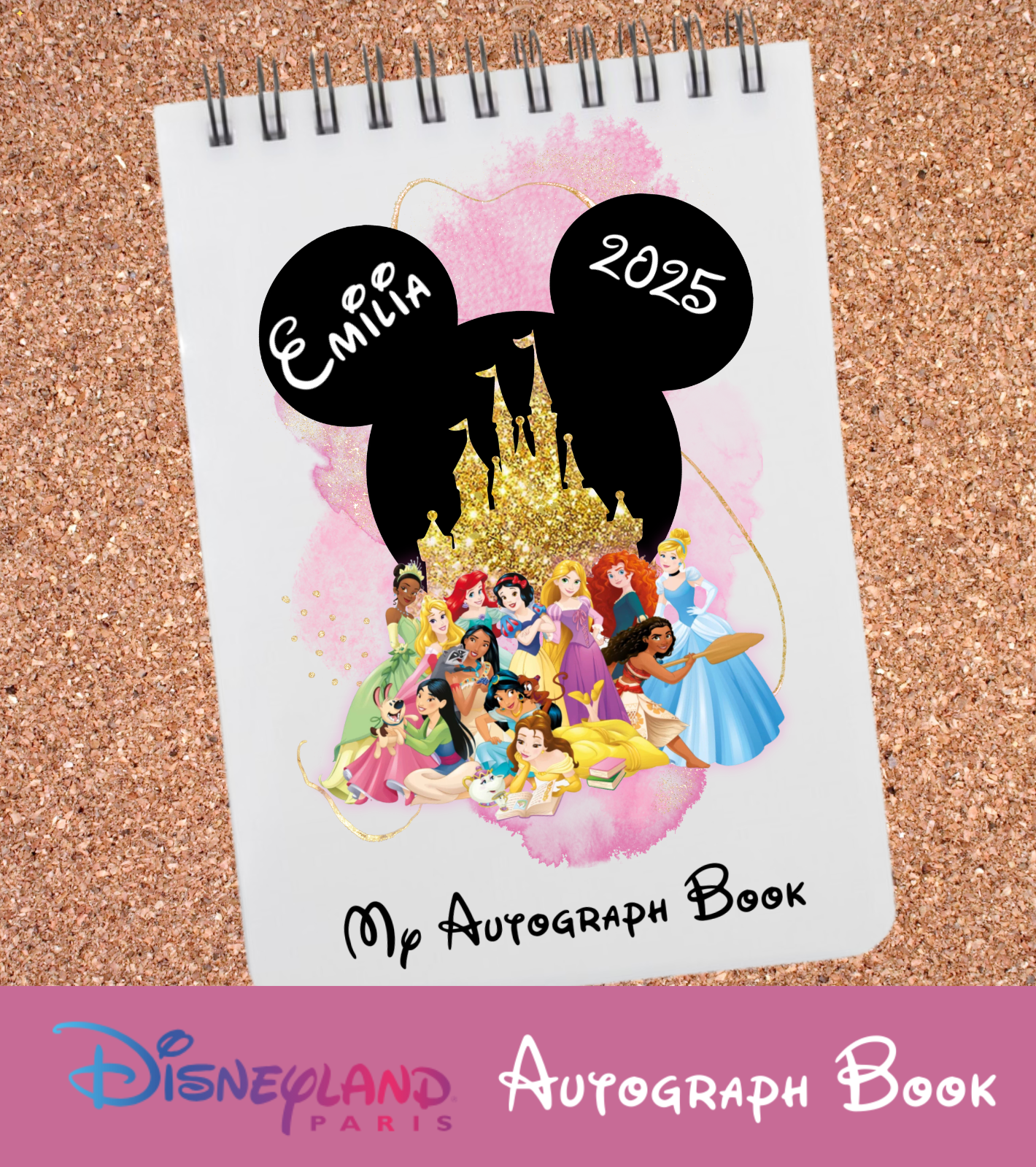 Personalised Disney Autograph Book Signed Booklet Holiday Memorabilia A6