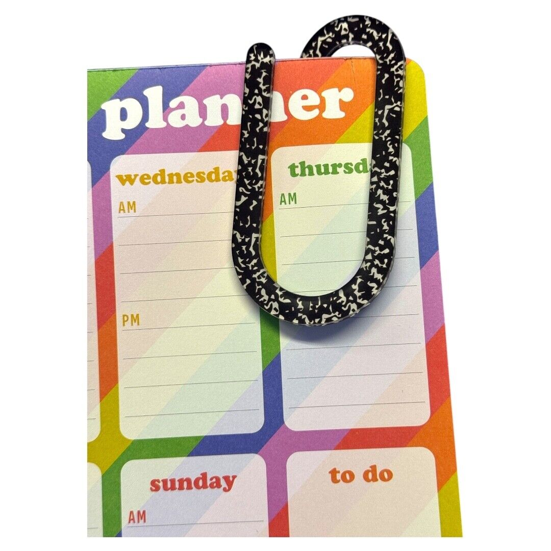 Jumbo Paperclip Acrylic Bookmark Planner Marker Book Club Lover Teacher Gift, Free Shipping, Oversized Bookmark, Teacher Gift, Planner Gift, Stationary, Acrylic, Gifts for her, Gifts for Book Lover