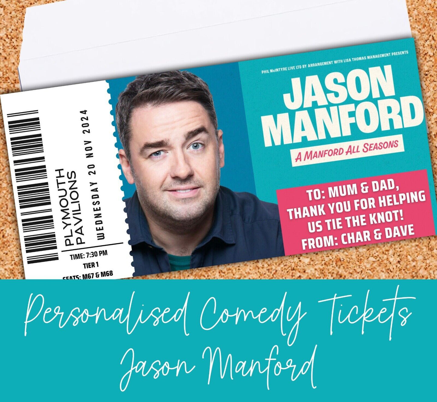 Jason Personalised Birthday Surprise Event Comedy Night Comedian Ticket Voucher Gift