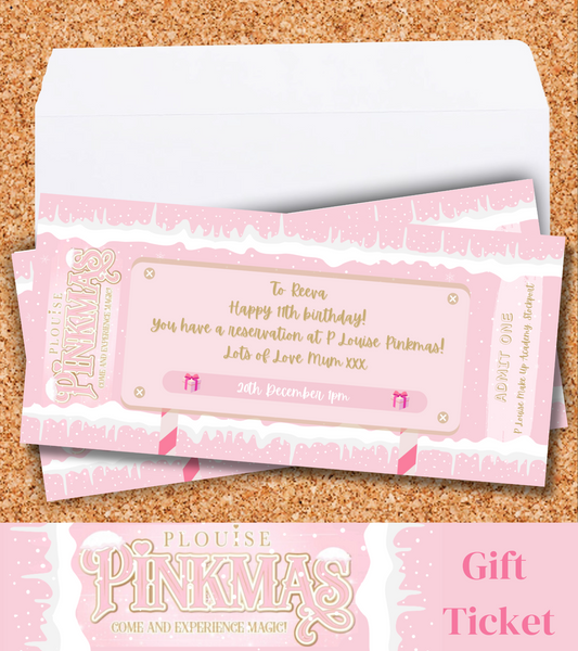 Personalised P Louise Pinkmas Pink Island Birthday Surprise Ticket Gift Voucher